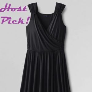 Wrap-Front Sleeveless Knit Dress